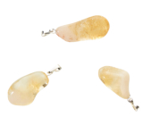 Citrine Tumbler Pendant natural stone S, AA quality, stone of abundance, success