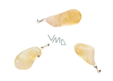Citrine Tumbler Pendant natural stone S, AA quality, stone of abundance, success