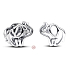 Charm Sterling silver 925 Impressive elephant bead on animal bracelet