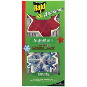 Raid Anti-Moth Protection against moths with the scent of autumn and winter 4 pieces