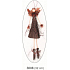 Angel with pearls brown for hanging 32 cm