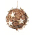 Wicker gold ball with decorative stars 15 cm