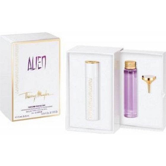 Thierry Mugler Alien perfumed water refillable bottle for women 7.5 ml + perfumed water refill 35 ml, gift set