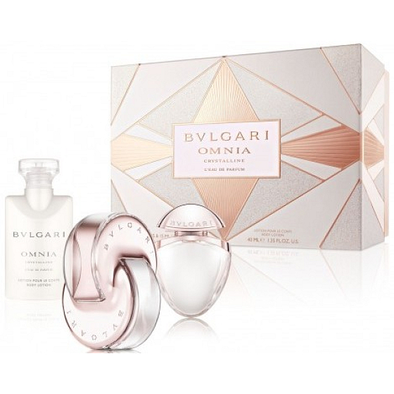 Bvlgari Omnia Crystalline Léau de Parfum perfumed water 60 ml + perfumed water 15 ml + body lotion 40 ml, for women gift set