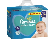 Pampers Active Baby Dry 4 Maxi 8-14 kg jednorázové plenky 76 kusů