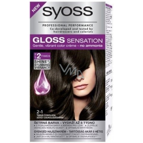 Syoss Gloss Sensation Gentle hair color without ammonia 2-1 Dark chocolate 115 ml