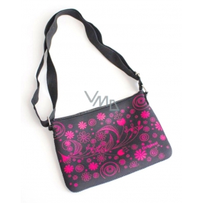 Albi Original Neoprene Party Handbag Pink Flowers