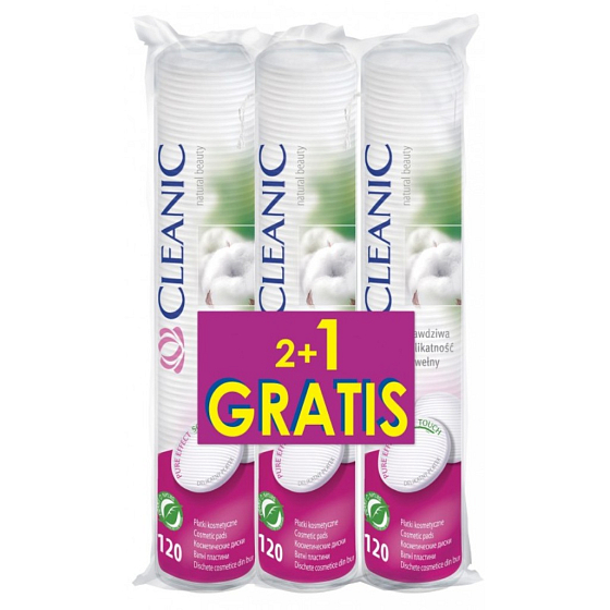 Cleanic Natural Beauty Pure Effect Soft Touch make-up tampons 3 x 120 pieces