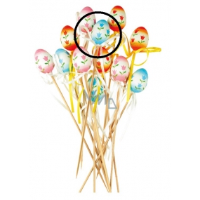 Plastic egg with tulips blue recess 4 cm + skewers