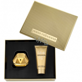 Paco Rabanne Lady Million perfumed water for women 50 ml + body lotion 100 ml, gift set 2016