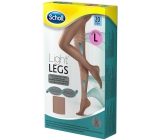 Scholl Light Legs Kompresní punčochové kalhoty L hnědé 20 den pomáhají zabraňovat pocitu únavy nohou a snižují pocit těžkých nohou