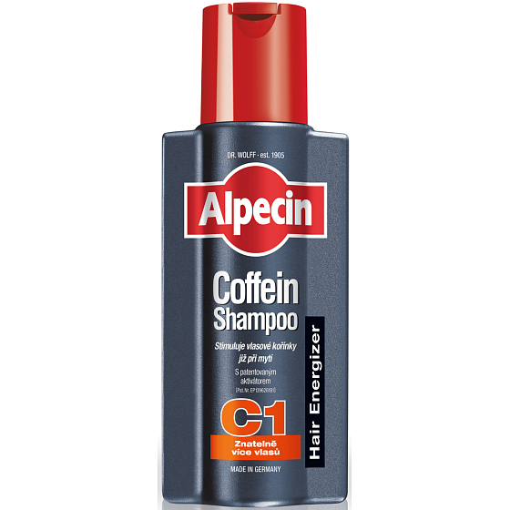 Alpecin Energizer Caffeine C1, Caffeine shampoo stimulates hair growth, slows down hereditary hair loss 75 ml