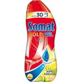 Somat Gold Gel Anti-Grease Lemon & Lime gel with active dishwasher degreaser 990 ml