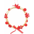 Wicker wreath 17 cm red decor