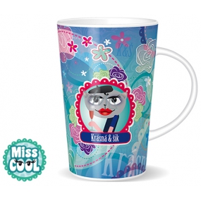 Nekupto Miss Cool Mug Cat beret Beautiful & chic 350 ml