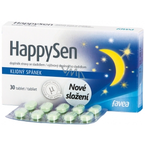 Favea Happysen food supplement with sweetener for restful sleep 30 tablets
