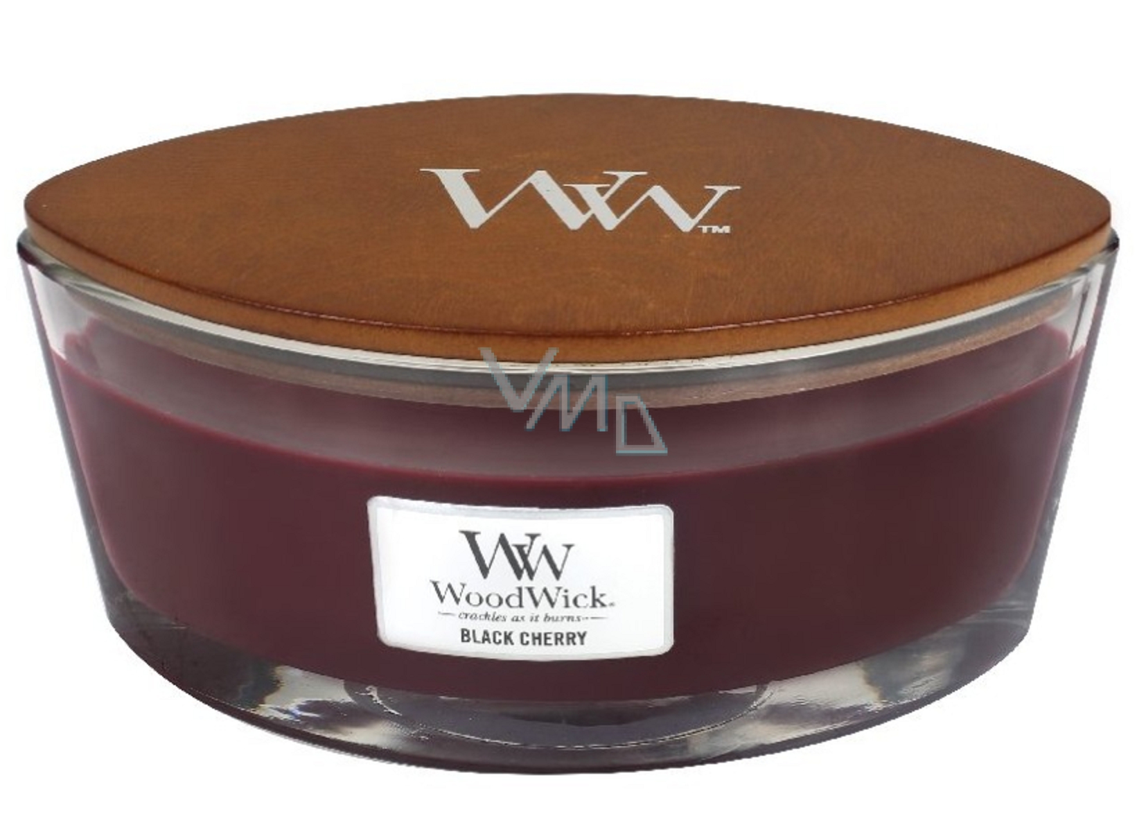 WoodWick Black Cherry Black cherry scented candle with wooden wide