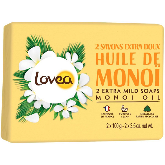 Lovea Monoi Extra mild soap 2 x 100 g