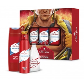 Old Spice White Water Fireman shower gel 250 ml + deodorant spray 150 ml + aftershave 100 ml, cosmetic set