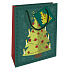Nekupto Gift paper bag 14 x 11 x 6.5 cm Christmas green tree WBS 1923 50