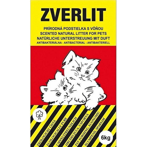 Zverlit Ecological Red Litter for Cats and Rodents with Scent, Coarse Clumping 6 kg