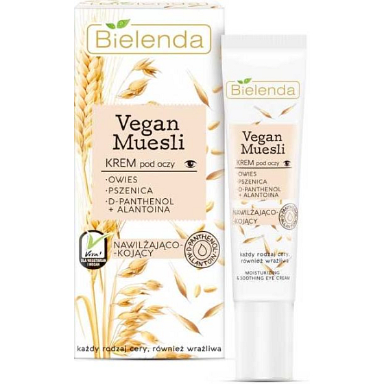 Bielenda Vegan Muesli Wheat + Oats + D-panthenol + Allantoin Moisturizing Eye Cream 15 ml