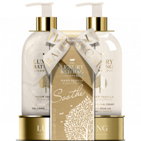 Grace Cole Warm Vanilla & Sweet Almond hand soap 300 ml + hand and nail cream 300 ml, cosmetic set for women
