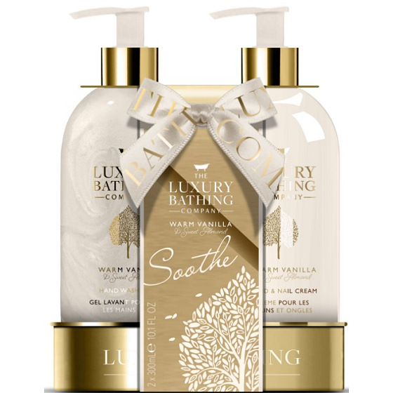 Grace Cole Warm Vanilla & Sweet Almond hand soap 300 ml + hand and nail cream 300 ml, cosmetic set for women