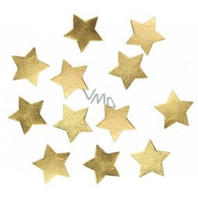 Gold wooden stars 3,5 cm 12 pieces