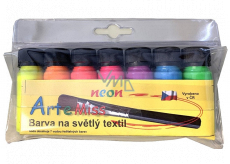 Art e Miss Barva vodou ředitelná na světlý textil neon 7 x 12 g