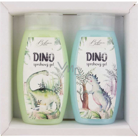 Bohemia Gifts Kids Dino shower gel blue 250 ml + shower gel green 250 ml, cosmetic set for children