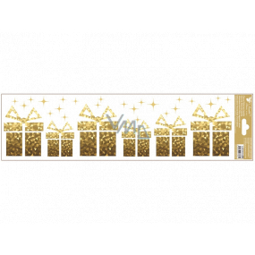 Window film without adhesive stripes with gold embossing gifts 64 x 15 cm