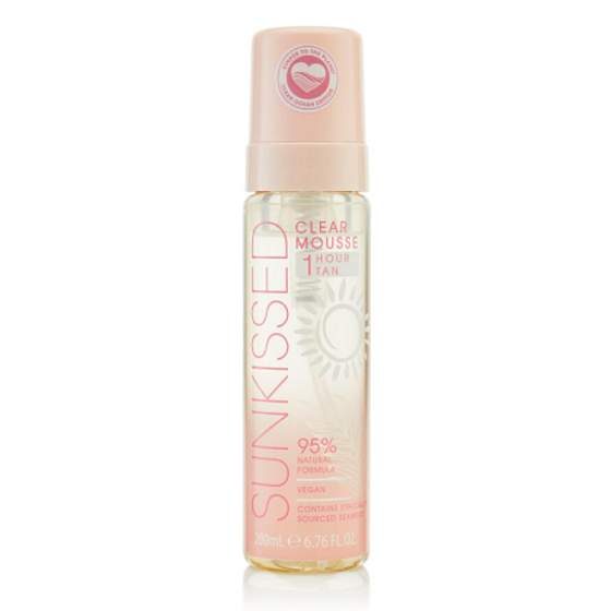 Sunkissed Clear Mousse 1 Hour Tan clear self-tanning mousse 200 ml