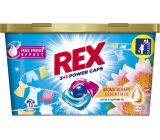 Rex 3 + 1 Power Caps Aromatherapy Lotus & Almond Oil kapsle na praní na bílé i barevné prádlo 13 dávek