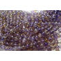 Ametrine with Royal Mantra Om Bracelet elastic natural stone, bead 8 mm / 16-17 cm, energy amplifier