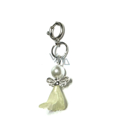 Angel dancing pendant with wings yellow skirt 14 x 24 mm 1 piece