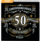 Nekupto card 50 years anniversary 150 x 150 mm Limited edition Happy Birthday