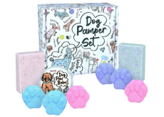 Bomb Cosmetics Pampering set paw tablets 6 x 30 g + shampoo 2 x 95 g + balm 30 g, gift set for dogs