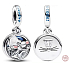 Charm Sterling silver 925 Disney Pixar Ratatouille 2in1, movie bracelet pendant