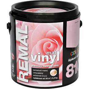 REMAL Vinyl Color Matt Washable Wall Paint, 810 Raspberry Pink, 3.2 kg