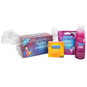 Durex Sweet temptation condoms + lubricating gel + vibrating ring, gift set