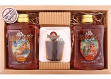 Bohemia Gifts & Cosmetics Rumová kosmetika sprchový gel 300 ml + ručně vyráběné mýdlo ve tvaru panáka rumu 70 g + olejová lázeň 300 ml kosmetická sada