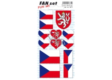 Arch Fan Set Czech Republic stickers and tattoos 8 x 15 cm 1 piece