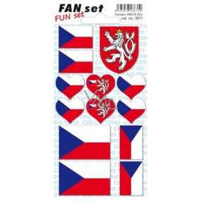 Arch Fan Set Czech Republic stickers and tattoos 8 x 15 cm 1 piece