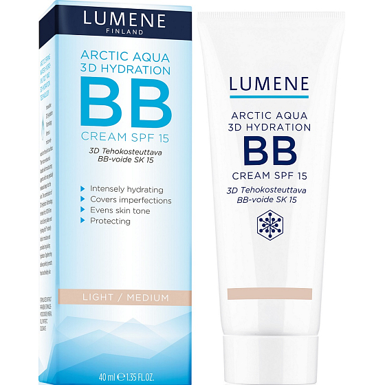 Lumene Arctic Aqua 3D Hydration SPF15 BB Cream Moisturizing Light / Medium 40 ml