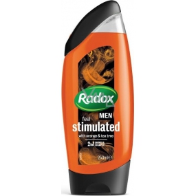 Radox Men Feel Stimulated Orange & Tea Tree 2 in 1 shower gel and shampoo for men 250 ml