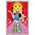 Scratch-off image of a doll with a scarf 21.5 x 11 cm