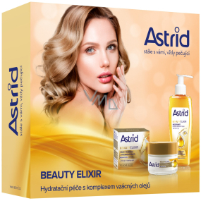 Astrid + čBeauty Elixir anti-wrinkle day cream 50 ml + cleansing skin oil 145 ml, cosmetic set