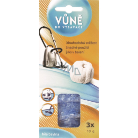Kozák Vacuum Cleaner Fragrance White Cotton 3 x 10 g
