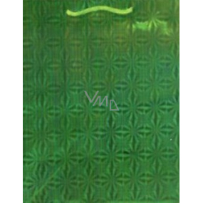 Nekupto Gift paper bag hologram 32 x 26 x 13 cm Christmas, green 050 50 THL